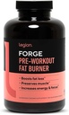 LEGION Forge Fasted Fat Burner - Thermogenic Fat Burner, Target Stomach Fat and Trim Belly Fat with Yohimbe, HMB Supplement, Choline. All Natural, 45 Servings.…, 180 Count (Pack of 1)