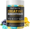 Nutravita Creatine Monohydrate Gummies for Men & Women-5g of Creatine Monohydrate per Serving - Sugar Free,Vegan,Blueberry Pineapple Flavor, 120 Count