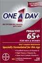 One A Day Proactive 65+, Mens & Womens Multivitamin, Supplement with Vitamin A, C, D, and Zinc to Support Bone Health & Cell Health, Calcium, Folic Acid, Tablet 150 Count