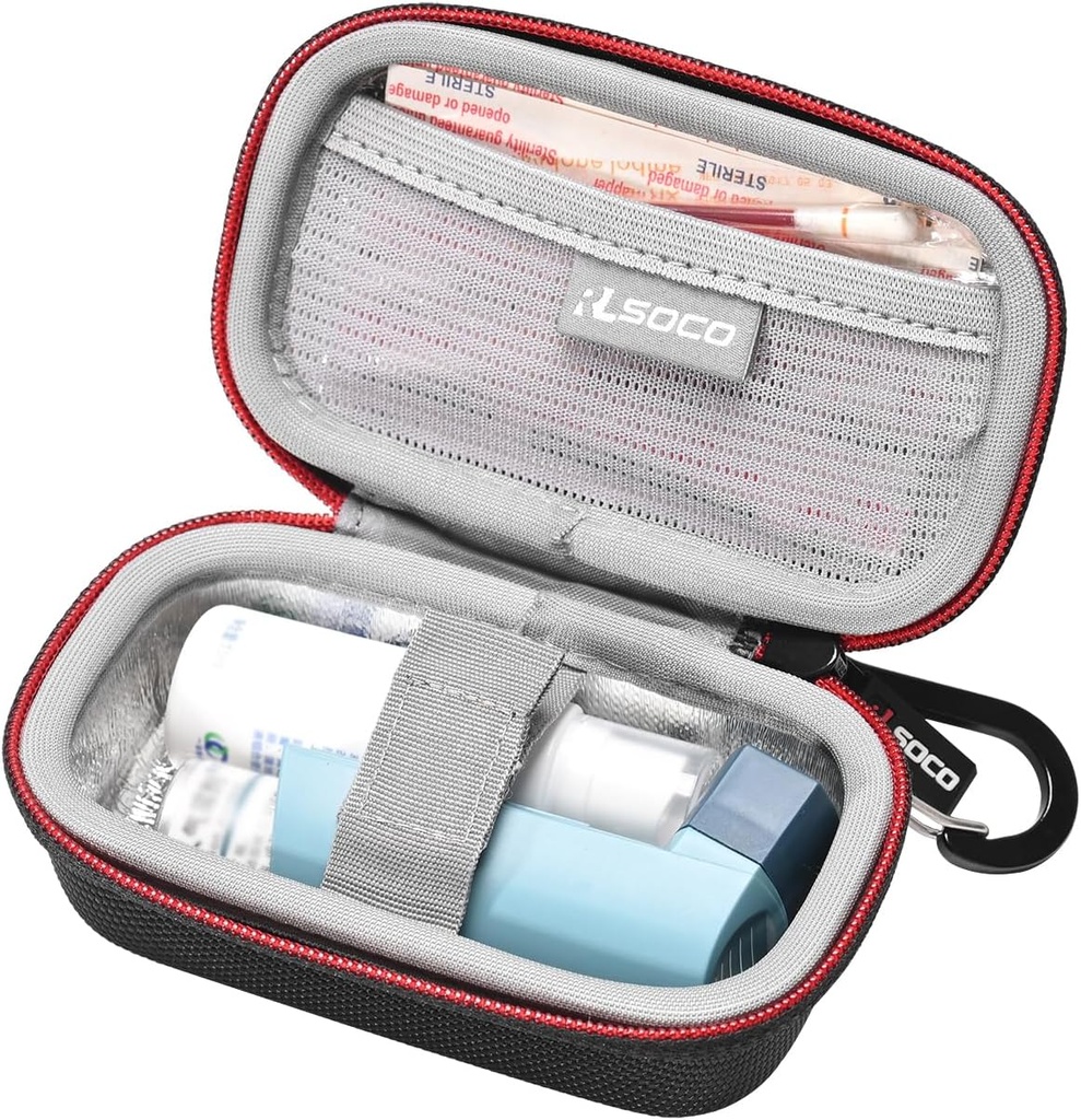 RLSOCO Carrying Case for Adults and Kids Asthma Inhaler - Black (Case Only)