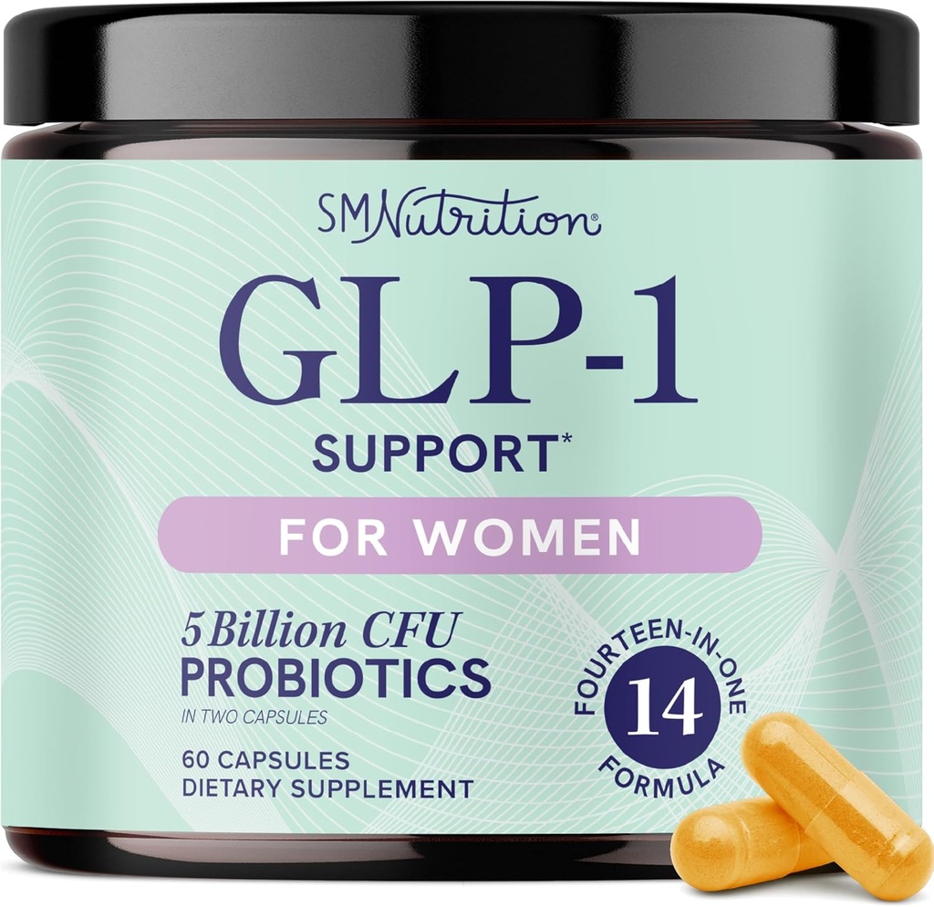 GLP-1 Support for Women | Nutritional Support with Probiotics, Berberine, Cinnamon & More | GLP 1 Supplement for Healthy GLP1 Activity, Digestive Health & Metabolic Balance | Non-GMO | 60 Ct.