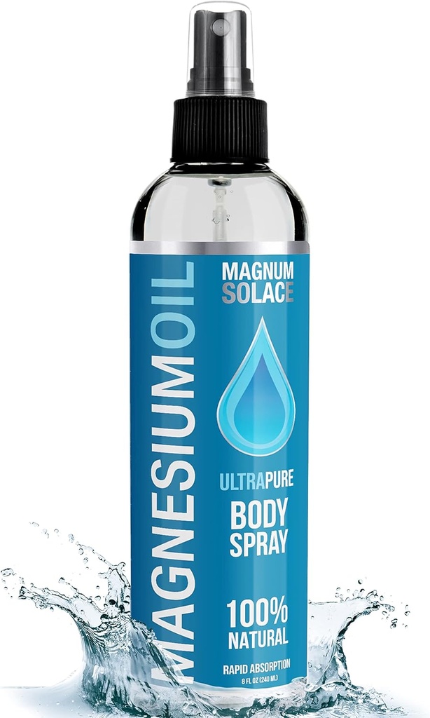 Magnesium Oil Spray - 100% Natural Magnesium Spray – Made with Dead Sea Salt, Stronger Than Magnesium Lotion and Magnesium Cream