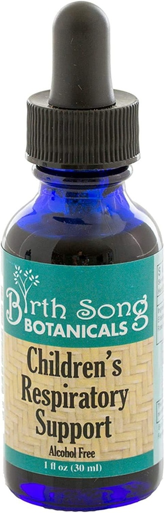 Birth Song Botanicals Children's Respiratory Support Tincture with Elderberry, Herbal Immune Support Supplement with Sambucus Nigra, Maximum Strength Liquid Drops for Respiratory & Immune Support,1oz