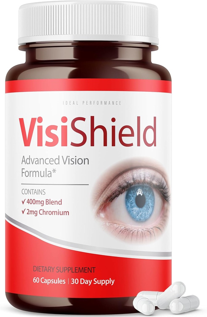 IDEAL PERFORMANCE Visishield Advanced Vision Formula for Eyes Supplement Pills Vitamins (60 Capsules)