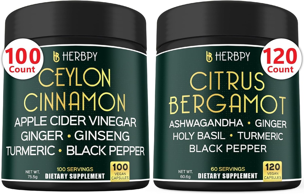 Bundle 6in1 Premium Ceylon Cinnamon Supplements & 6in1 Citrus Bergamot Supplement