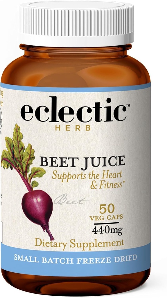 Eclectic herb Raw Fresh Freeze-Dried Non-GMO Beet Juice | 50 CT (400 mg)