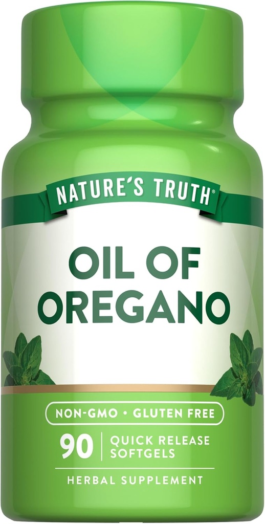 Nature's Truth Oregano Oil Softgels | 90 Pills | Contains Carvacrol | Non-GMO & Gluten Free Supplement