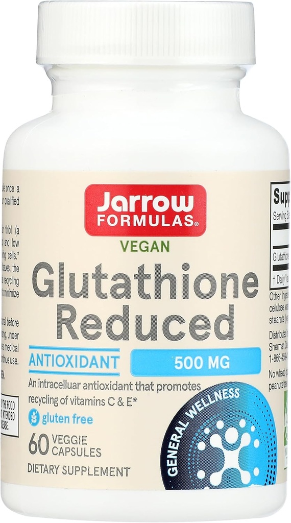 Jarrow Formulas Reduced Glutathione, 60 Ct