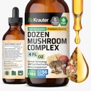 BIO KRAUTER Dozen Mushroom Tincture - Immune Support Supplement Drops - Promotes Digestive & Cognitive Support - Non-GMO, Liquid Immunity Defense Formula - 4 fl. oz Bottle