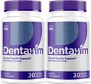 (2 Pack) Dentavim, Dentavim Capsules, Dentavim Advanced Formula Pills, Dentavim All Natural Vitamins for Oral Protection, Dentavim Reviews, 60 Capsules for 2 Months