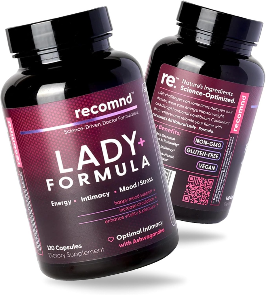 Nutrition - Lady+ Formula, Multivitamin for Women Fortified with Ashwagandha, Lions Mane, and More, Energy and Hormone Balance for Women, 120 Capsules