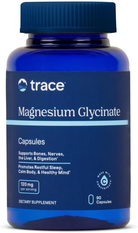 Trace Minerals Magnesium Glycinate - Gentle Magnesium Glycinate Supplement for Healthy Sleep & Relaxation Support - Healthy Mind & Energy - Vegan - Gluten-Free - 90 Count (90 Servings)