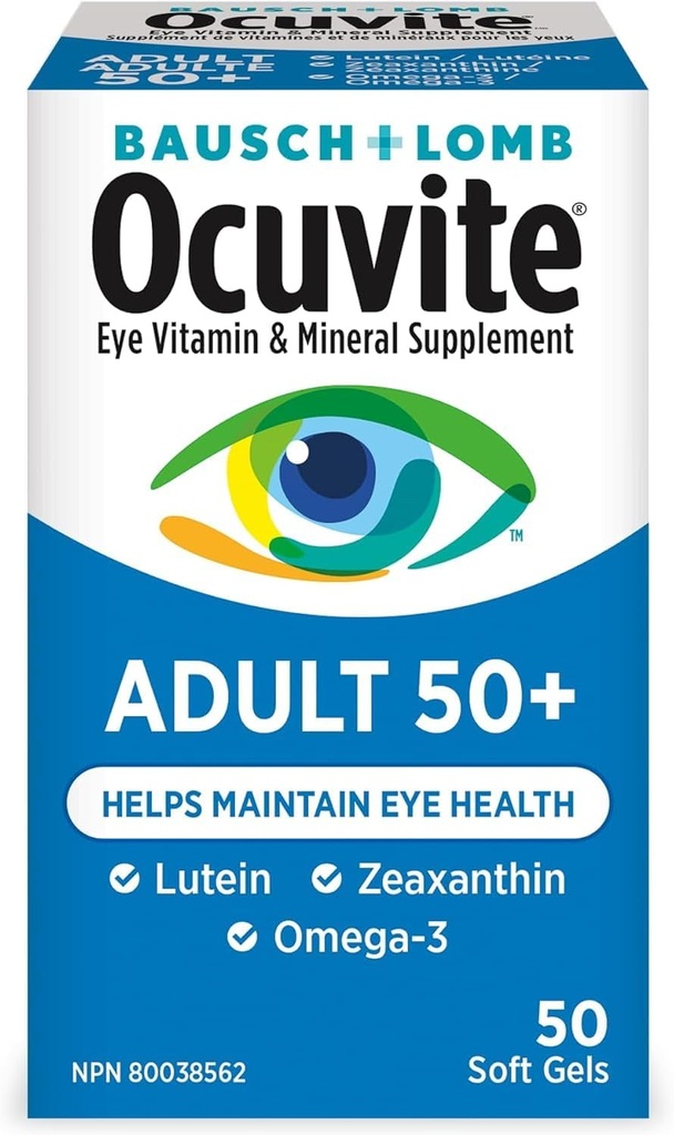 Bausch & Lomb Ocuvite Adult 50+ Eye Vitamin and Mineral Supplement