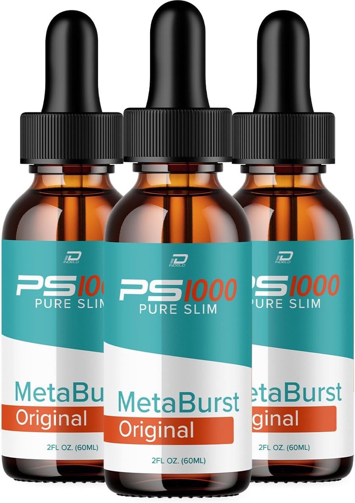 Metaburst PS1000 Pure Drops Liquid Supplement - PS1000 Metaburst Liquid Drops, PS1000 Original Metabolic Support Supplement, PS1000 Pure Metaburst Reviews (3 Pack - 3 Month Supply)