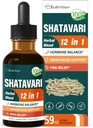 Shatavari (Shitabari) Drops for Women Support Menopause Relief, Herbal Supplement for PMS Support, 12-in-1 Formula with Wild Yam, Vitex Berry Extract. 2oz