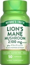 Nature's Truth Lions Mane Supplement Capsules | 2100mg | 50 Count | with BioPerine | Vegan, Non GMO & Gluten Free Extract Formula