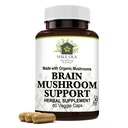 Brain Mushroom Support – Non-GMO & Kosher Certified Supplement with Potent Mushroom Blend for Enhanced Mental Clarity, Energy, Focus, Memory Function & Cognitive Health