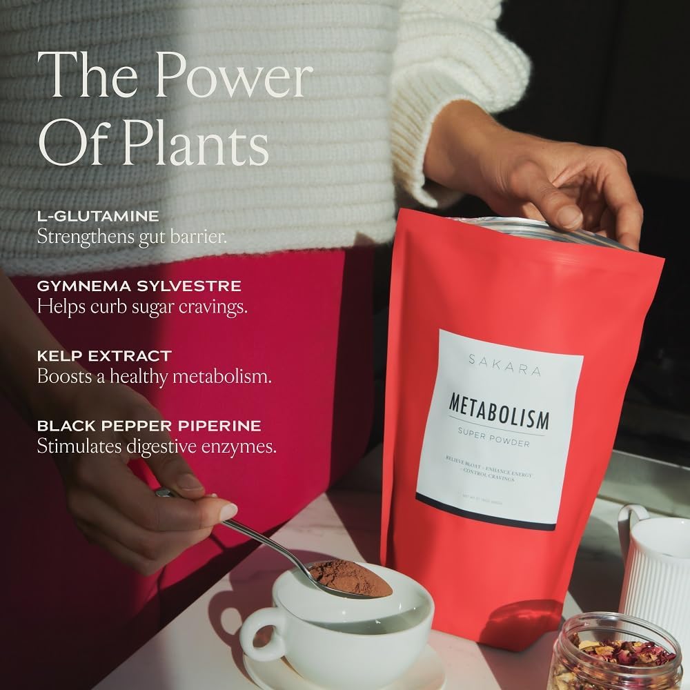 SAKARA Super Powder Bundle - Metabolism Super Powder, Chocolate & Fiber Super Powder, Hint of Pineapple - Help Digestive Health with Digestive Enzymes Supplement Powder