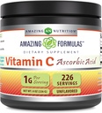 Amazing Formulas Vitamin C (Ascorbic Acid) 8 Oz Powder Supplement | 1 Gram Per Serving | 226 Servings | Non-GMO | Gluten Free | Made in USA