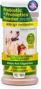 Powder Probiotics for Dogs & Cats Bowel Digestive Immune Support Supports Gut Flora Nutrition Immunity (90 Scoop Pack 1)