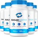 NutraRize (5 Pack) SugarSwitch Capsules, Official Sugar Switch Pills, All-Natural Blood Formula for Healthy Levels, Sugar Switch 24 Supplement, SugarSwitch Pectin Reviews (300 Capsules)