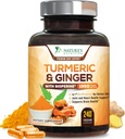 Turmeric Curcumin Supplement 1950mg - 95% Curcuminoids with Organic Turmeric & Ginger, BioPerine Black Pepper for Best Absorption, Nature's Vegan Joint Support, Non-GMO, Bottled in USA - 240 Capsules