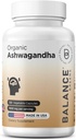Certified Organic Ashwagandha 1600mg, 120 Veg Capsules - Supports Sleep & Balanced Energy Levels (120 Count (Pack of 1))