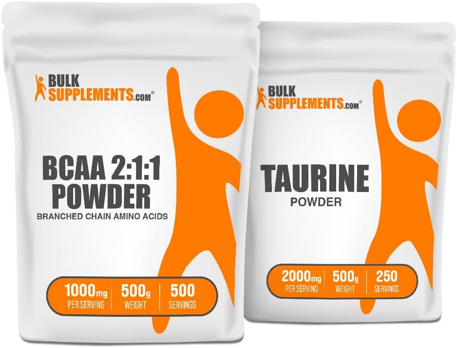 BulkSupplements BCAA 2:1:1 500g + Taurine 500g Bundle