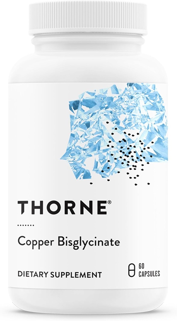 THORNE - Copper Bisglycinate - Well-Absorbed Trace Mineral Supplement - 60 Capsules