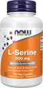 NOW Supplements, L-Serine 500 mg, Nervous System Health, 120 Veg Capsules