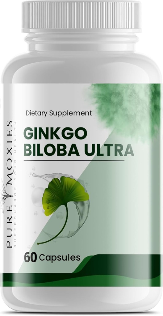 Ginkgo Biloba and Ginseng Brain Dietary Supplement Supports Brain Function, Memory, Mental Alertness, All Natural, Improve Blood Circulation