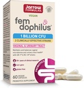 Jarrow Formulas Fem-Dophilus Vaginal Probiotics 1 Billion CFU with 2 Science-Backed Strains, Dietary Supplement for Vaginal & Urinary Tract Support, 60 Capsules, Up to a 60 Day Supply, Shelf-Stable