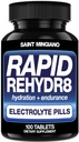 Rapid Rehydr8 Electrolyte Tablets 100 Capsules – Hydration Pills Aid in The Prevention of Cramping and Supports Muscle Endurance and Recovery - 100 Easy to Swallow Capsules