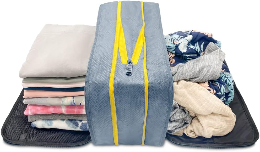 Biaggi Ultimate Compression ZipCube Set of 2 - Expandable Travel Organizer Bags for Suitcases, Lightweight Packing Cubes for Women & Men's Travel Accessories