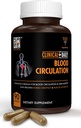Clinical Daily Blood Circulation Supplement. Butchers Broom, Horse Chestnut, Cayenne, L-Arginine, Diosmin. Herbal Varicose Vein Treatment. Poor Circulation and Vein Support. 90 Capsules