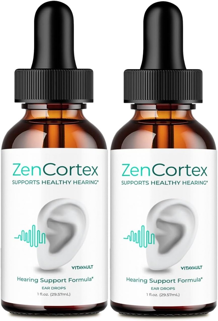 ZenCortex Tinnitus Relief for Ringing Ears Drops, Zen Cortex Tinnitus Supplement ZenCortex Healthy Ear Support Supplement - Maximum Strength Advanced Formula ZenCortex Drops Reviews (2 Pack)
