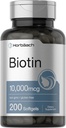 Horbaach Biotin 10000 mcg | 200 Softgels | Vitamin B7 Supplement | Non-GMO & Gluten Free