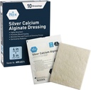 MED PRIDE Silver Calcium Alginate Wound Dressing, 10-Pack | Highly Absorbent, Nonstick, Seaweed, Easy Removal (4'' x 5'' Silver)