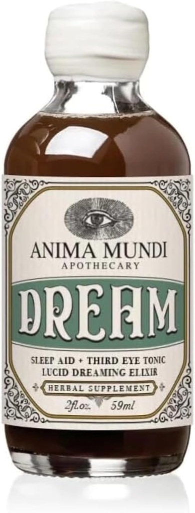 Anima Mundi Apothecary Lucid Dream Elixir - Third Eye Tonic - Relaxing Adaptogenic Drink - Support Lucid Dreaming and Visionary Sleep with This Calming Tonic (2 oz)