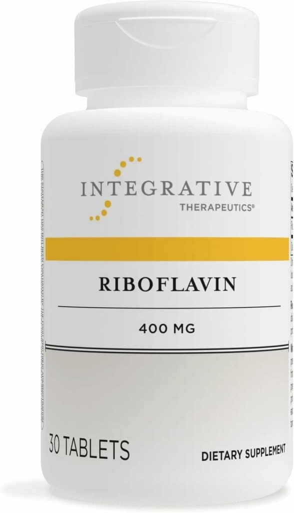 Integrative Therapeutics Riboflavin - B2 Vitamin Supplement for Cellular Energy Support* - Supports Vitality & Red Blood Cell Production* - Gluten-Free & Dairy-Free - 30 Count (30 Servings)