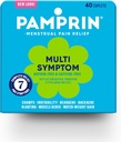Pamprin Multi-Symptom Formula, with Acetaminophen, Menstrual Period Symptoms Relief including Cramps, Pain, Bloating, and Irritability 40 Caplets
