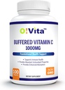 Buffered Vitamin C 1000mg for Support of Immune Health, 100 buffered Non-GMO Tablets, 100-day Supply