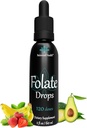 Folate Drops - 120 Servings, 2oz, Butterscotch Flavor, 500mcg L-5-MTHF Folic Acid Supplement