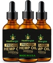 Hemp Oil Premium, Non-GMO, Unrefined with Full Flavor and Natural Benefits, for Calm, Sleep, Discomfort-Product of The USA
