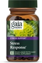 Gaia Herbs Stress Response Supplements - Supports Relaxation - with Rhodiola, Holy Basil, Ashwagandha & More - 30 Vegan Liquid Phyto-Capsules (15 Servings)