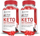 Justified Laboratories (2 Pack Activboost Keto Acv Gummies Advanced Formula 1000MG Active Boost Formulated with Pomegranate Beet Juice Powder B12 Vegan Non GMO 120 Gummys