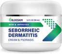 Seborrheic Dermatitis Face Cream – Face, Scalp &amp; Body Moisturizing Treatment for Flaky, Itchy Skin – Daily Lotion for Psoriasis and Dermatitis Relief - Men and Women - 3.4 Fl Oz