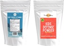 Bundle | Fine Powder Vitamin C, 454 Servings, and Kids Defense Powder (Fruit Punch), 120 Servings