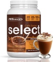 PEScience Select Cafe Protein Coffee Flavored Powder, Caramel Macchiato, 100mg Caffeine, 20g Iced Protein Coffee Powder or Creamer, 20 Servings