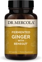 Dr. Mercola Fermented Ginger with Benegut - Supports Digestive & Gut Health - Aids Occasional Gas, Bloating & Discomfort - Non-GMO, Gluten-Free & Soy-Free - 60 Capsules (60 Servings)